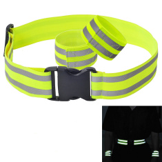 Sada reflexný elastický opasok + 2 reflexné pásky – dva reflexné pruhy – pre bežcov a chodcov